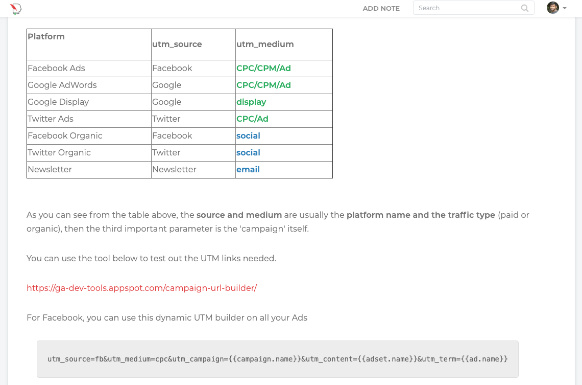 UTM builder example