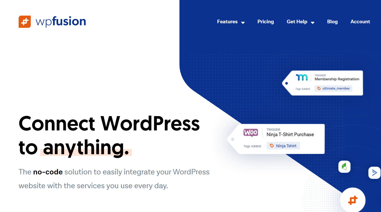 Wpfusion website home page, one of the best CRM plugins for WordPress