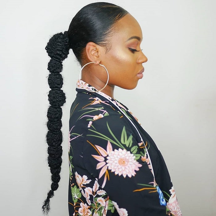 Enhance your look with the rope braid ponytail
