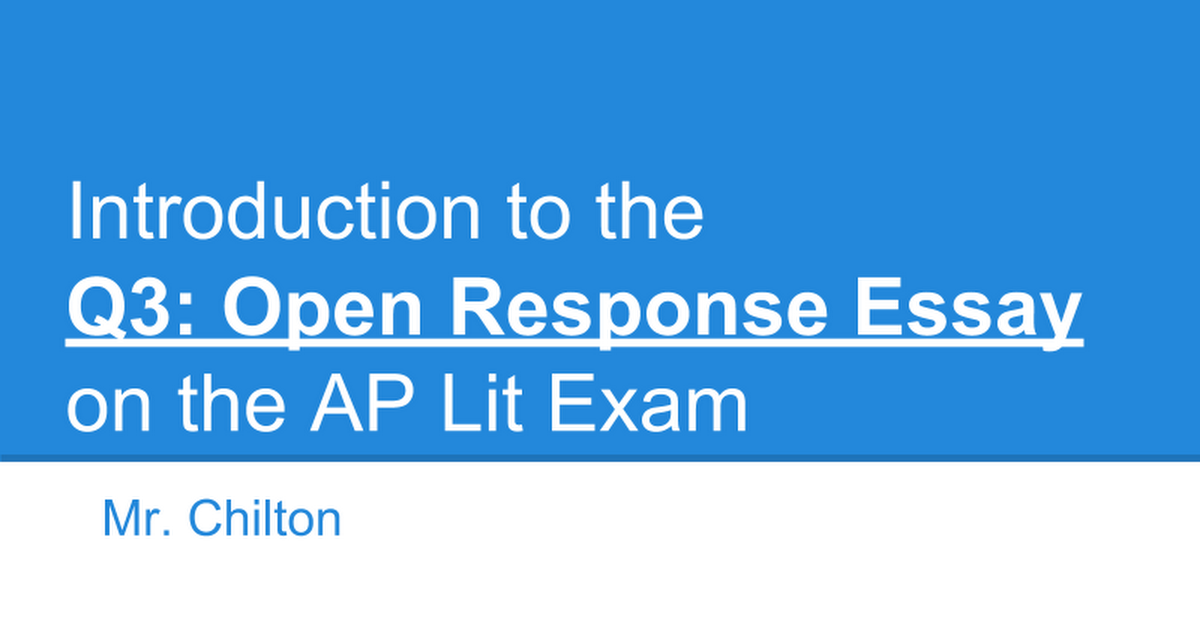 ap open response essay