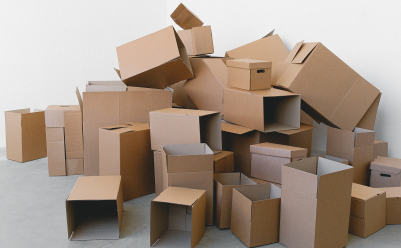 Photo of a pile of empty carboard boxes