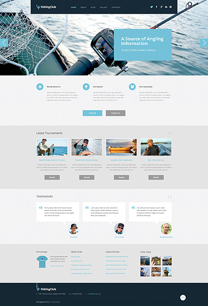 Tema de WordPress de pesca