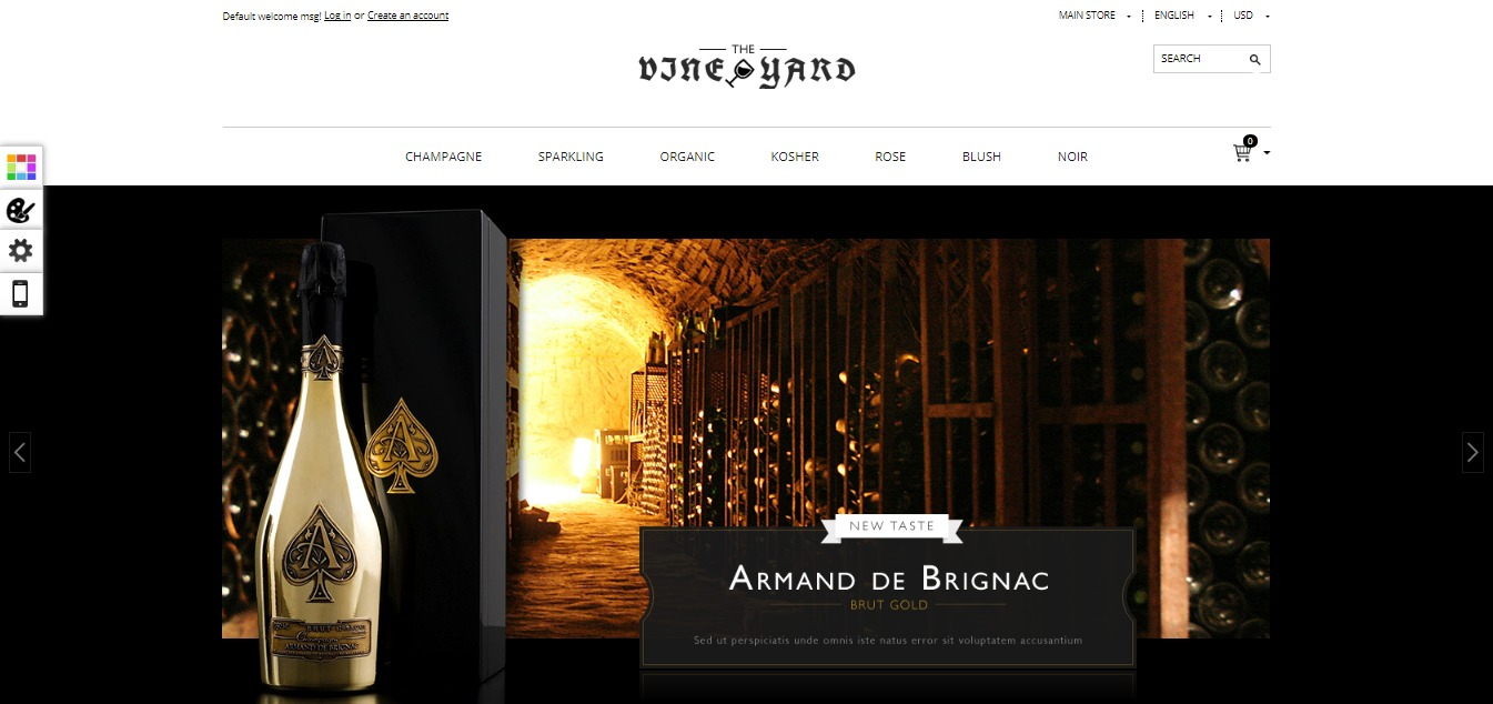 Magento wine theme