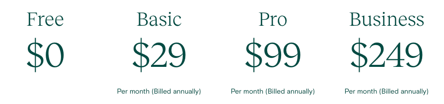 Teachable pricing - billed annually