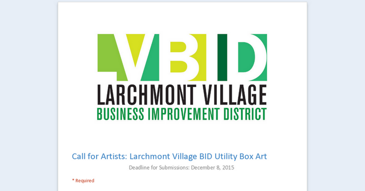 Call for Artists: Larchmont Village BID Utility Box Art