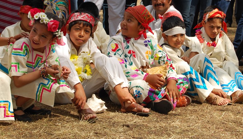 Niños del Coro Infantil de Canto Náhuatl, en San Cristóbal ...