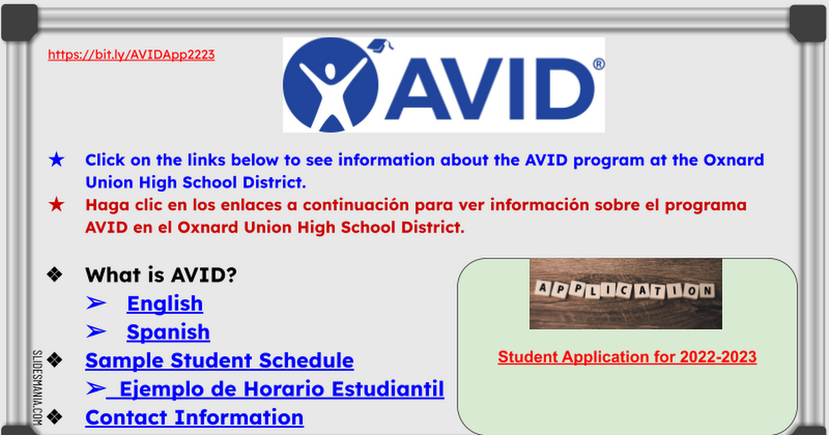 AVID Feeder School Info SY20-21