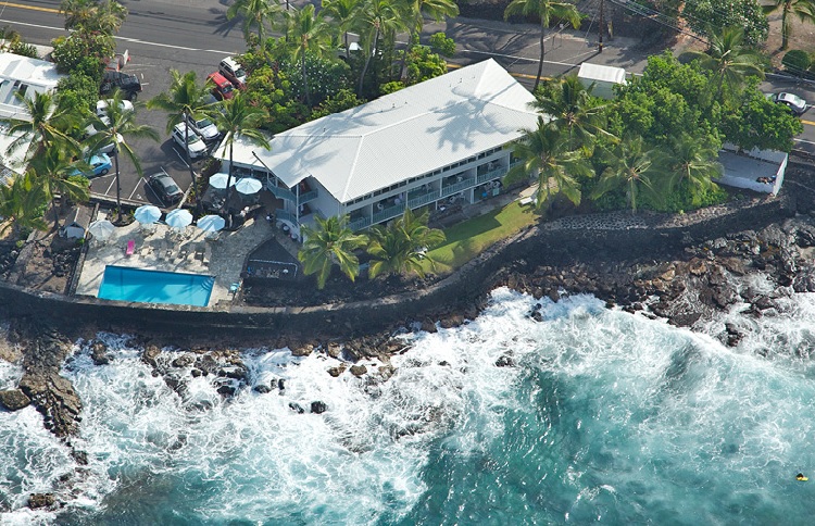 Tour du lịch Hawaii - Khu nghỉ dưỡng Kona Tiki nhìn từ trên cao