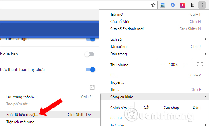 Cài đặt trên Chrome 