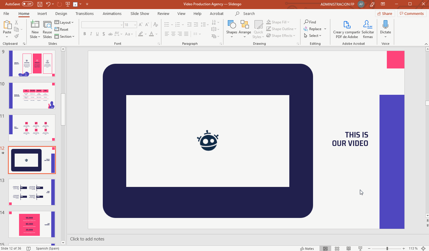 Exporting a video in PowerPoint