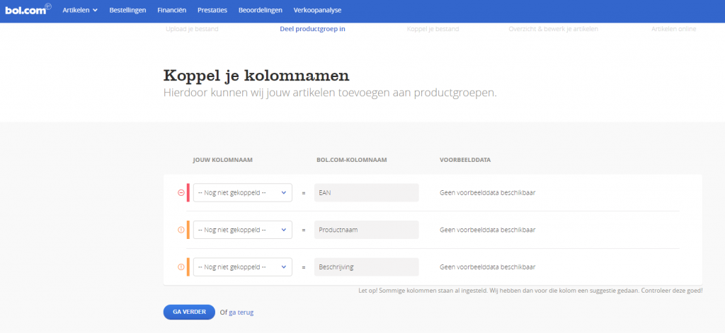 Category mapping for Bol.com product feed
