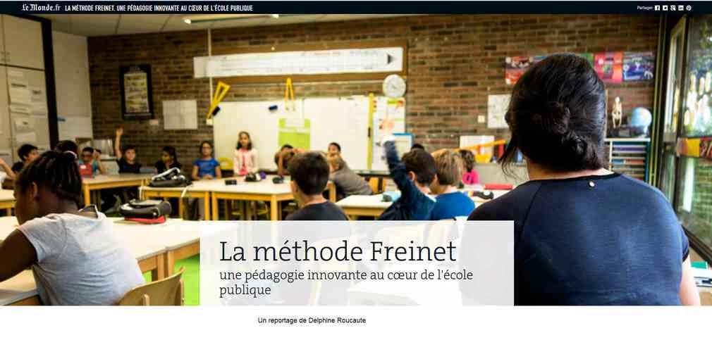 Un article du Monde sur la pédagogie Freinet