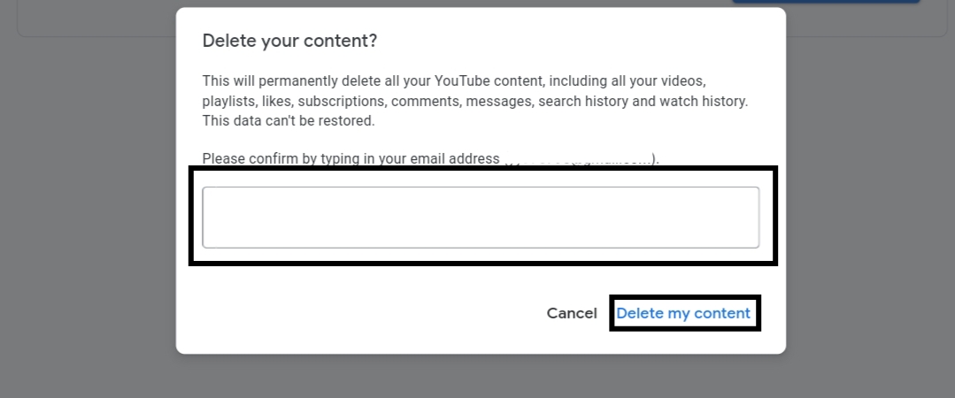 Delete My Content again'