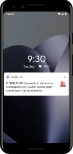 Google 洪水預報系統提供預警功能