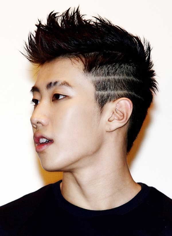 An asian guy rocking spiky broccoli haircut