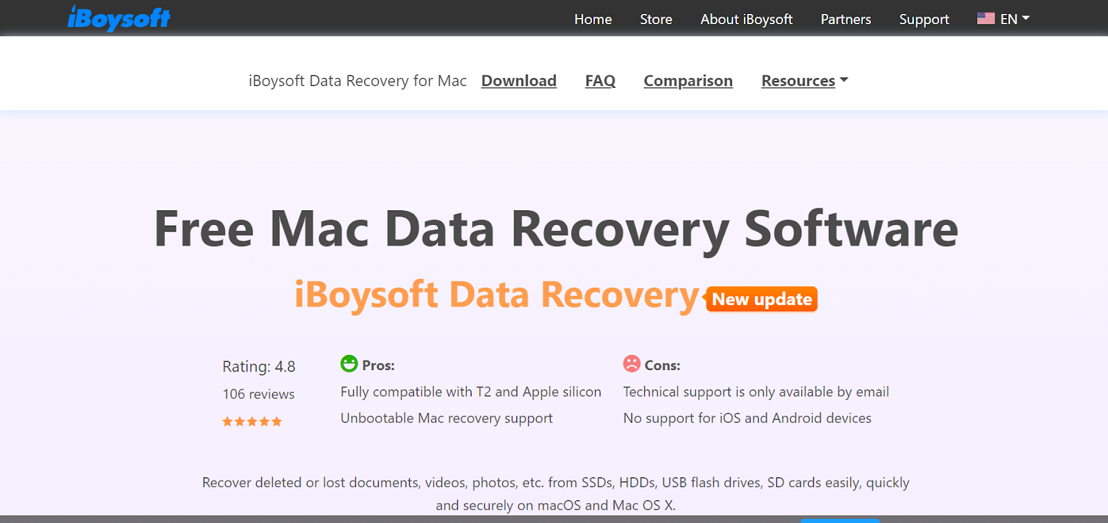 iBoysoft Data Recovery landing 