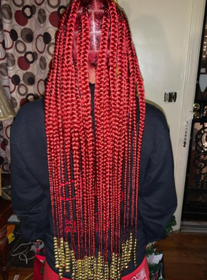 red braids