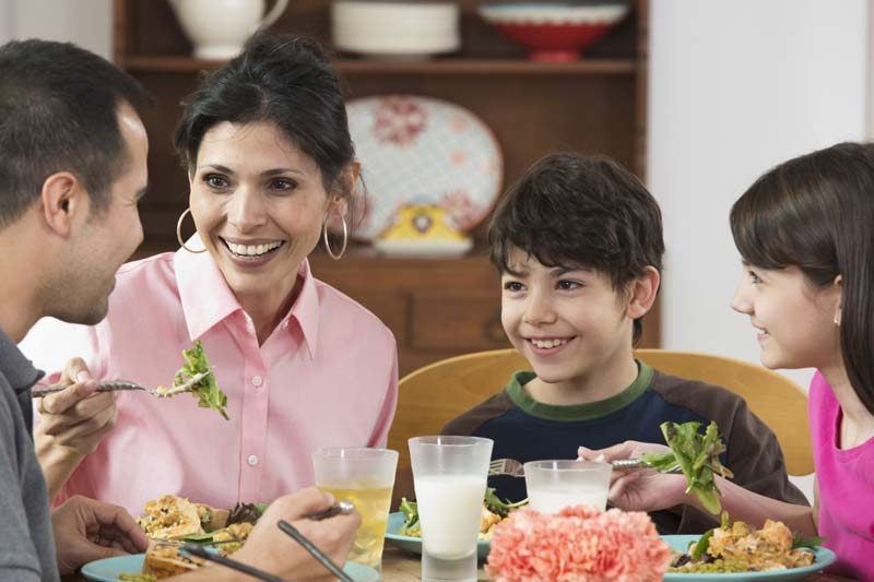 Family meal time.