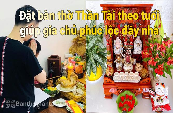 hướng đặt bàn thờ Thần Tài tuổi 1992