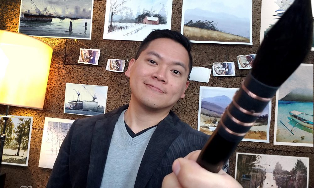 Watercolor Artist Broderick Wong - painting classes for adults