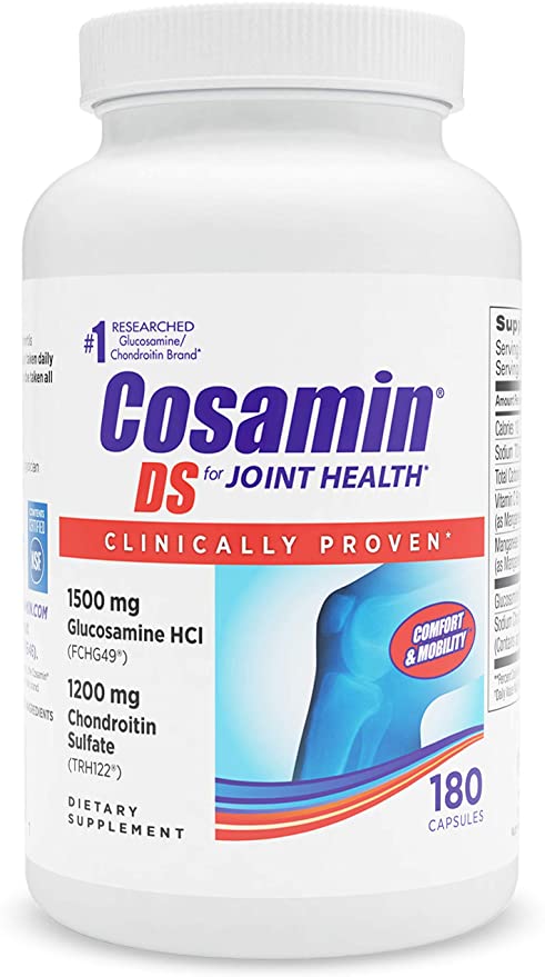 Cosamin DS #1 Researched Glucosamine & Chondroitin Joint Health Supplement, 180 Capsules