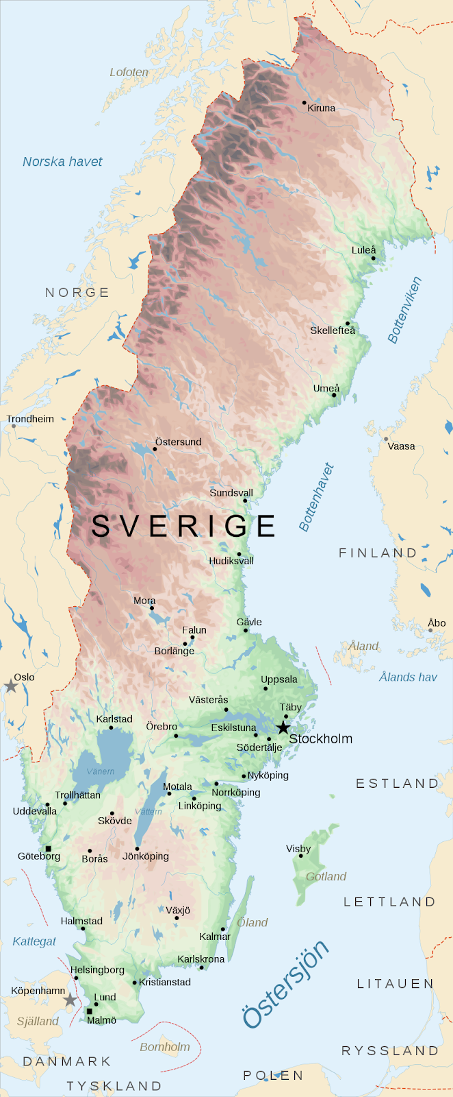 Sweden topography