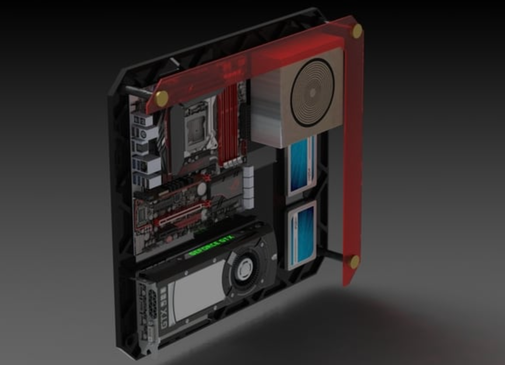 Custom 3D Printed ITX cube case 