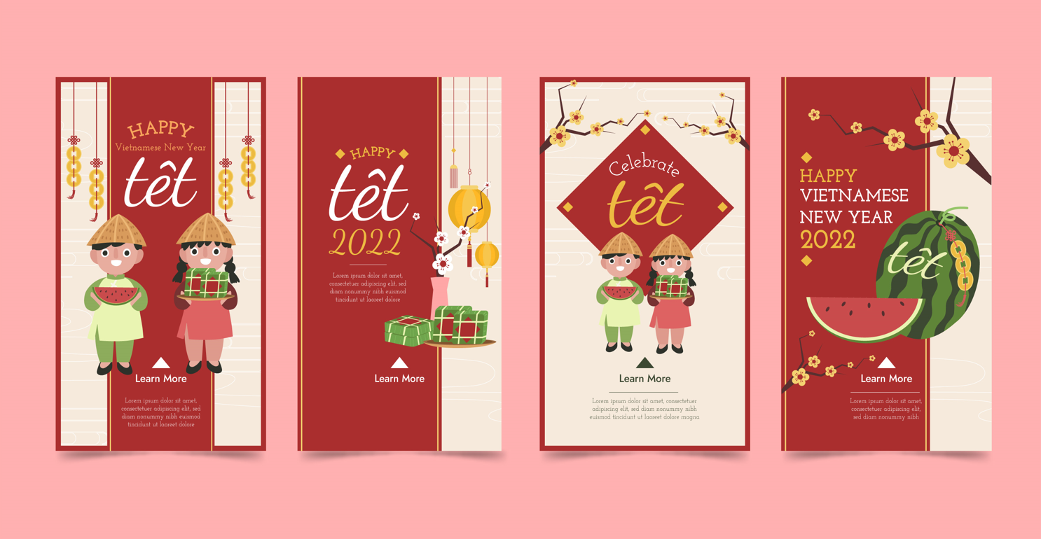 Mẫu Instagram stories Happy New Year: Tạo không khí mùa xuân rộn ràng (10) 
