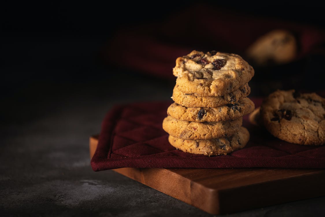 Close-Up Photo of Stacked Cookies