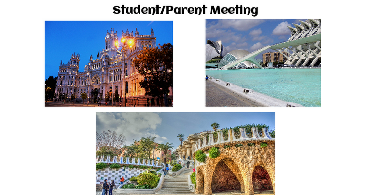 Spring  2020 Spain Trip Meeting 