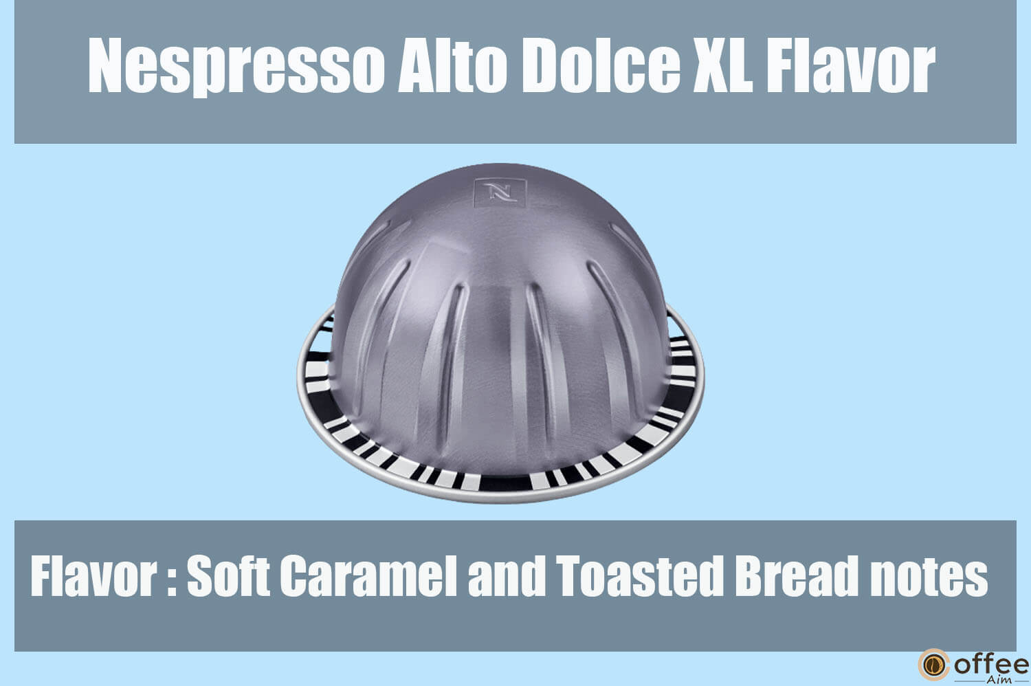 The image captures the rich flavor profile of the Nespresso Alto Dolce XL vertuo capsule, showcased for the "Nespresso Alto Dolce XL Review" article.