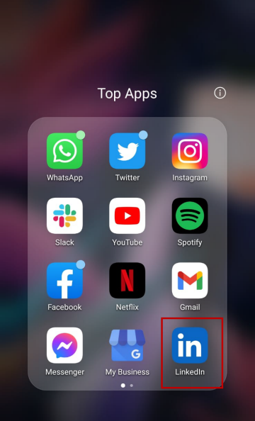 Tap on LinkedIn app on your mobile device.