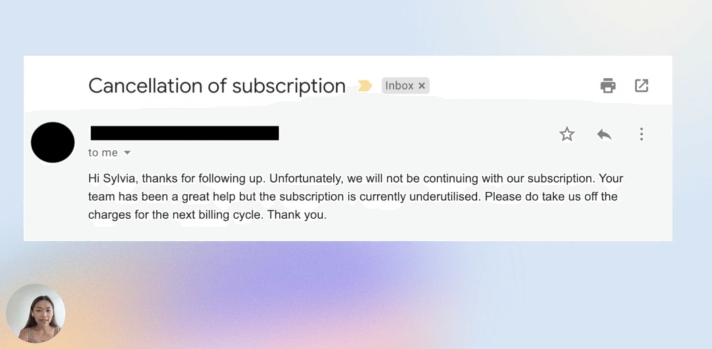  Cancellation of subscription