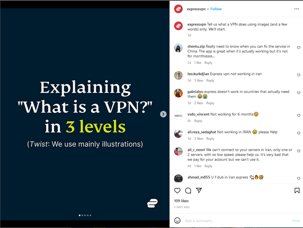 ExpressVPN instagram post