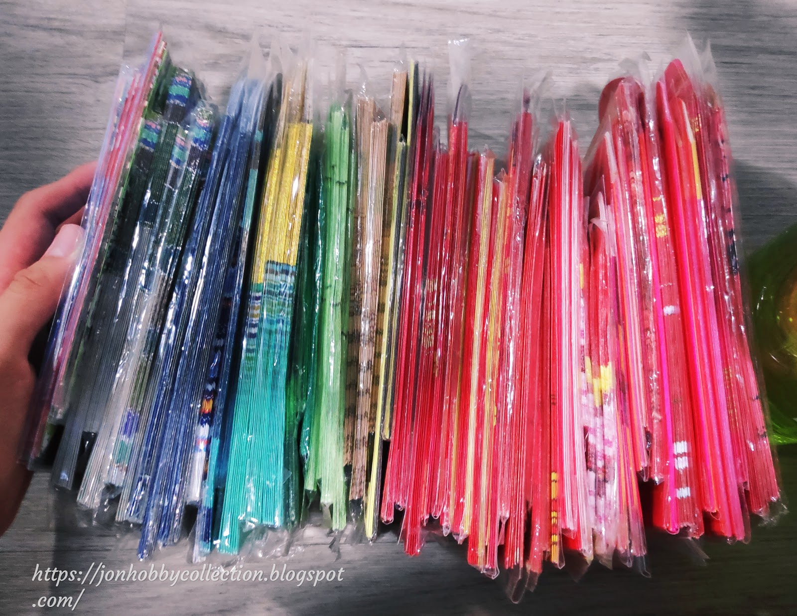 My colorful collections of packets 