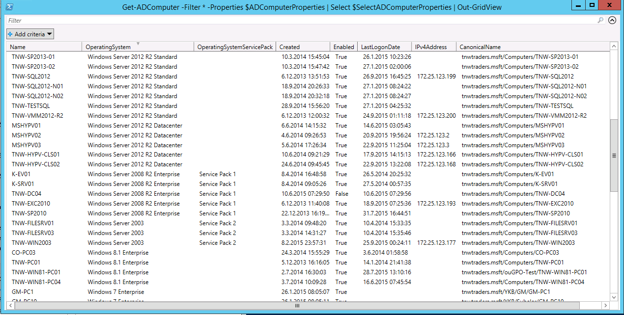 Alparslan TOPBAŞ Powershell Kullanarak Active Directory den Computer lar Hakkında Detay