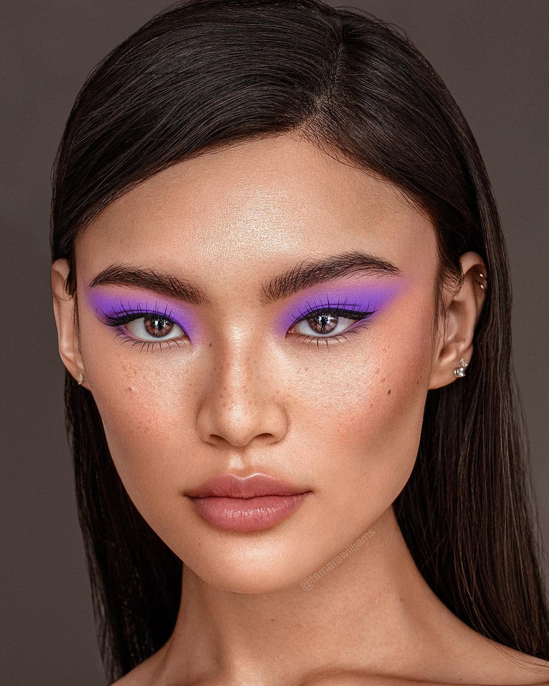 Neon Purple Eyeshadow Look