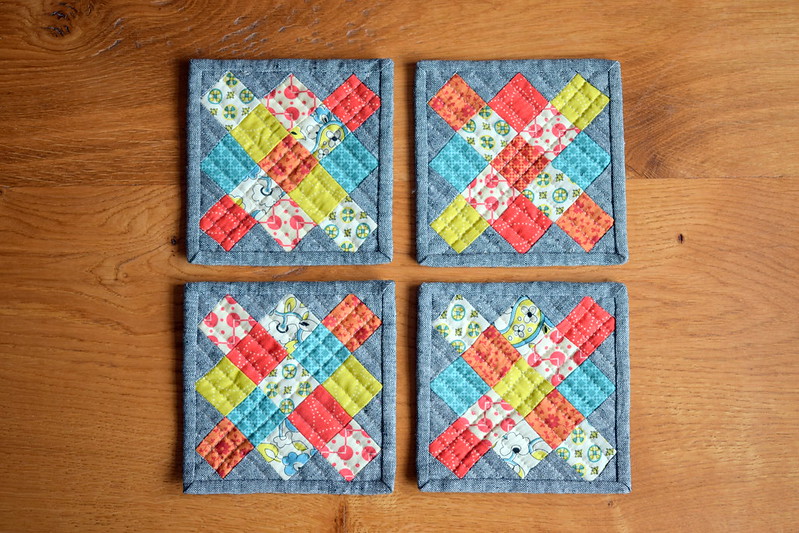 granny square coasters quilted coasters