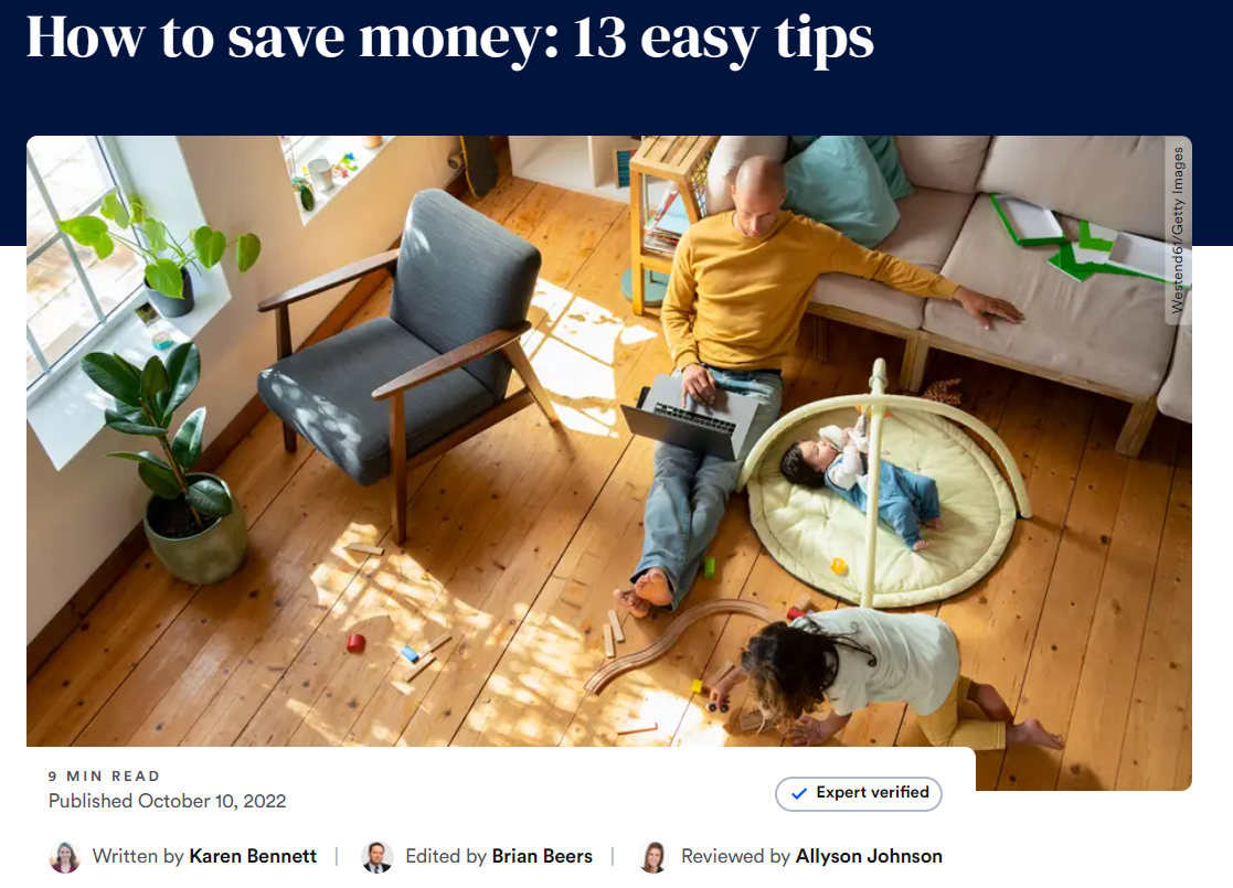 how to save money by bankrate