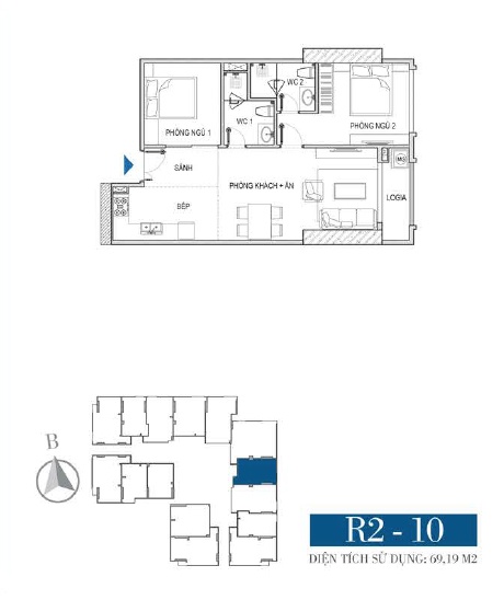 Thiết kế căn hộ R2 - 10