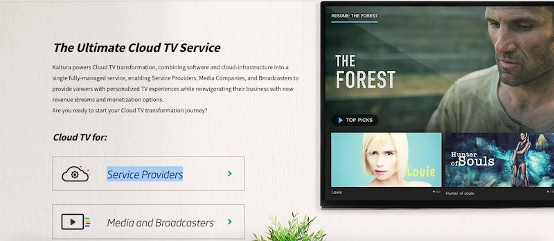 Service Kaltura Cloud TV 