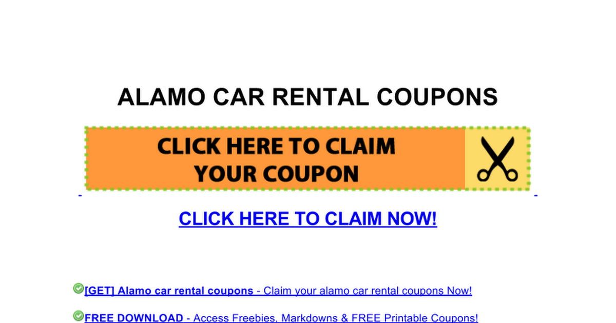 alamo car rental coupons Google Docs