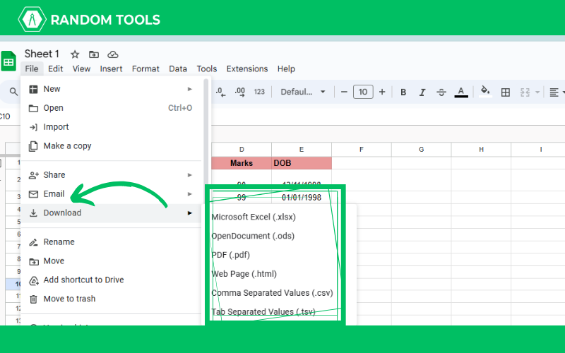 How to Save on Google Sheets 