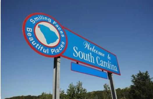 welcome to south carolina sign