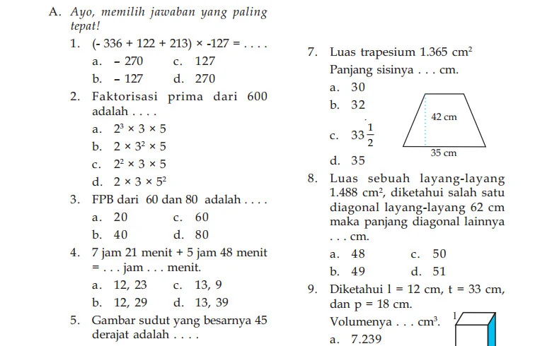 Belajar Matematika Kelas 5 SD dengan Efektif