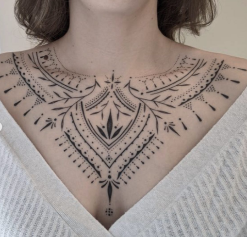 Patterns Chest Tattoo