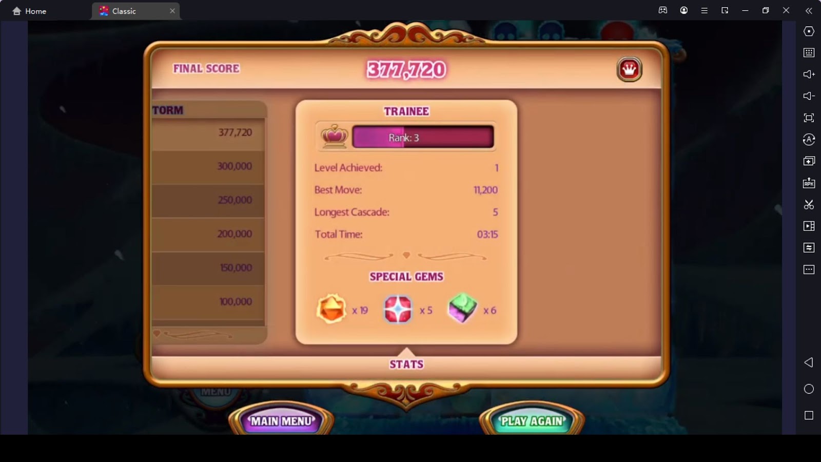 Special Types of Gems in Bejeweled Classic
