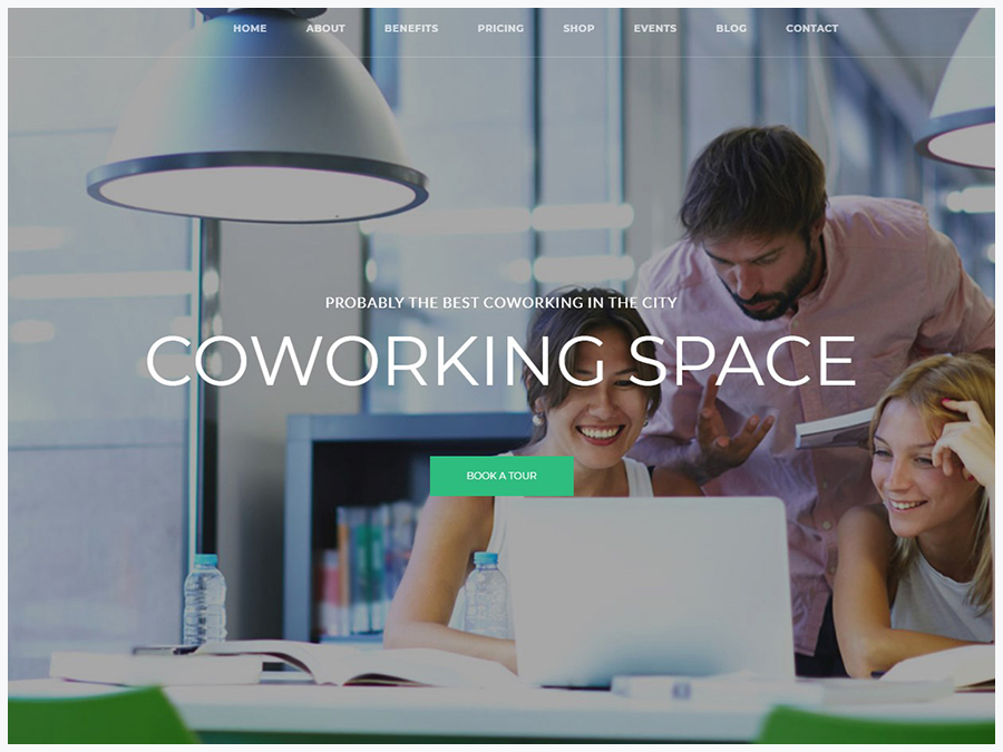 Coworking Co. - Tema WordPress Espaço Criativo