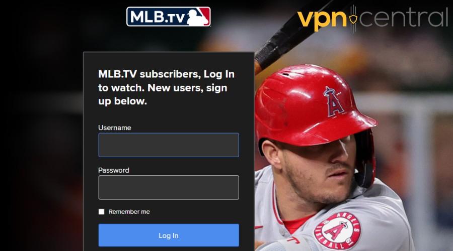 mlb.tv log in page