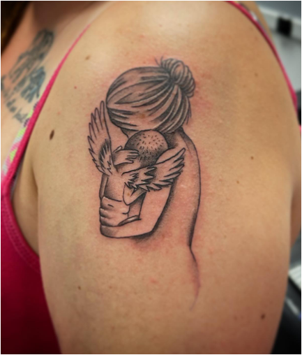 Wonderful Woman Mother And Son Tattoos